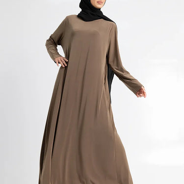 Mocha Basic Inigo Jersey Abaya