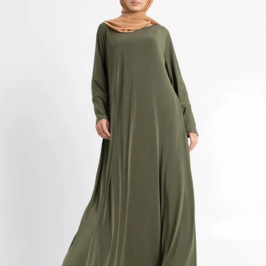 Khaki Basic Inigo Jersey Abaya