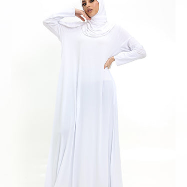 White Basic Inigo Jersey Abaya