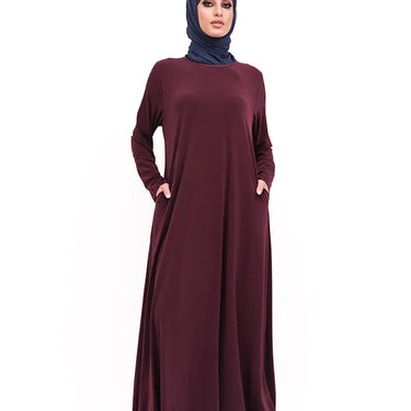 Plum Basic Inigo Jersey Abaya