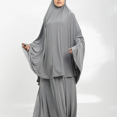 Grey Jersey Burkah and Skirt (Free Size)