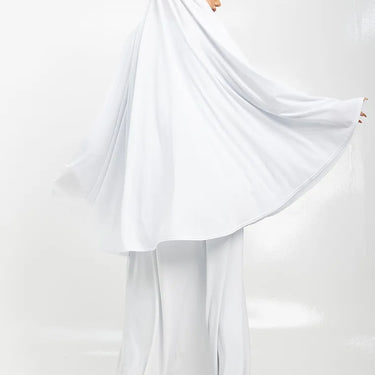 White Jersey Burkah and Skirt (Free Size)