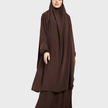 Khimar 2 Piece - Brown