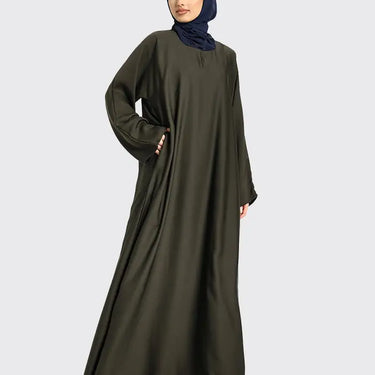Khaki Green - Basic Nida Abaya