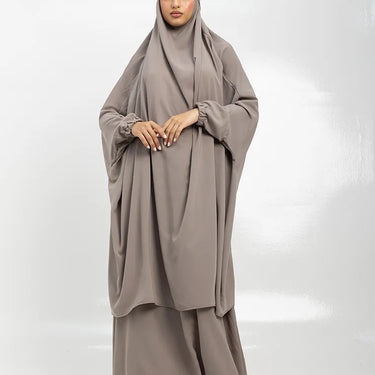 Khimar 2 Piece  - Stone