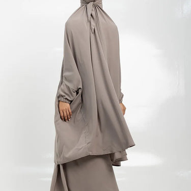 Khimar 2 Piece  - Stone