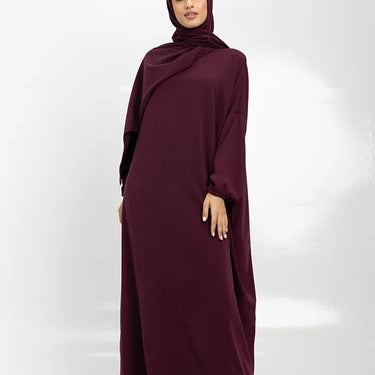 Instant Hijab Abaya - Plum