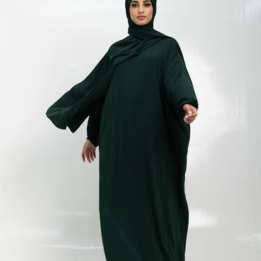 Instant Hijab Abaya - Bottle Green