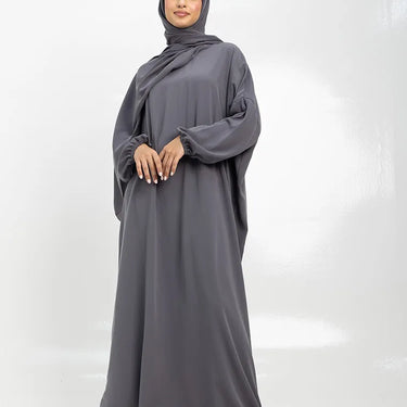 Instant Hijab Abaya - Grey