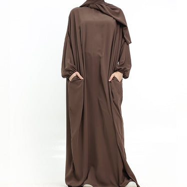 Instant Hijab Abaya - Mocha