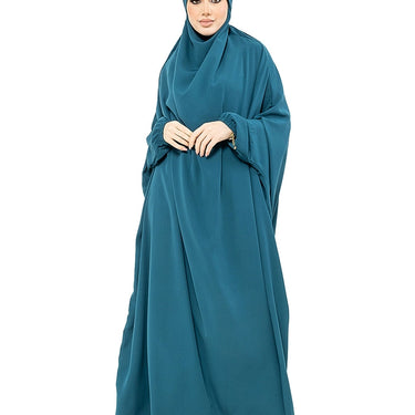 Khimar 1 Piece  - Teal Blue