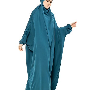 Khimar 1 Piece  - Teal Blue