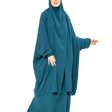 Khimar 2 Piece  - Teal Blue