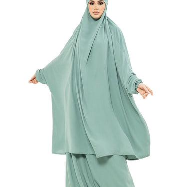 Khimar 2 Piece  - Mint Green