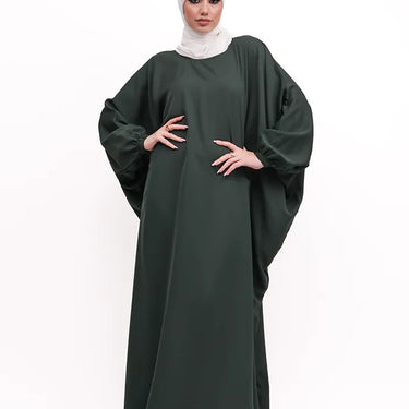 Green Batwing Abaya