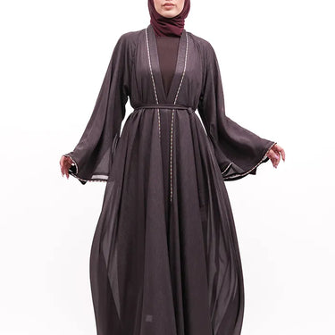 Mauve - Makeba Organza Abaya Set