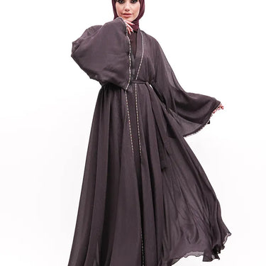 Mauve - Makeba Organza Abaya Set