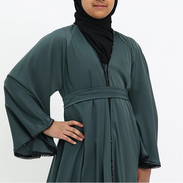 Green - Girls Makeba Pearl Abaya