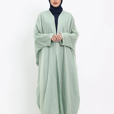 Mint - Diamante Organza Open Abaya