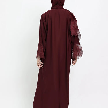 Plum Heyam Lace Abaya