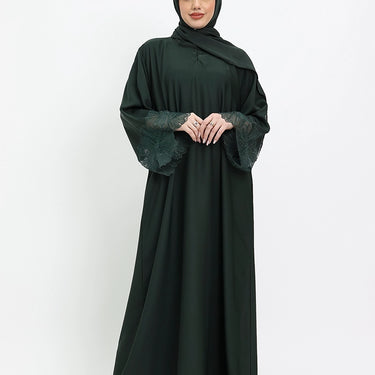 Green Heyam Lace Abaya