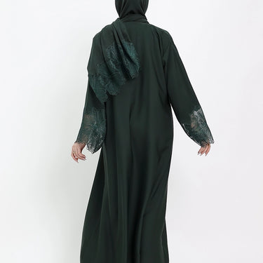 Green Heyam Lace Abaya