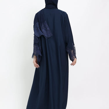 Navy Heyam Lace Abaya
