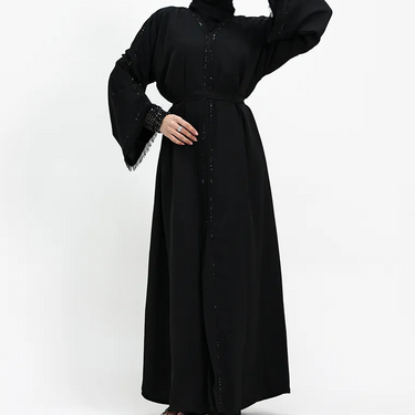 Black Mona Open Abaya