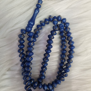 99 Beads Vav Shimmer Tasbih - Navy