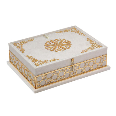 Neva Quran Rehal Box with Quran - Cream