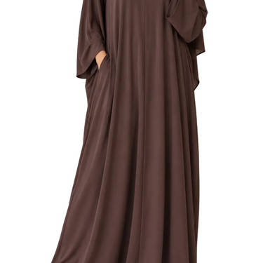 Chocolate Jersey Abaya