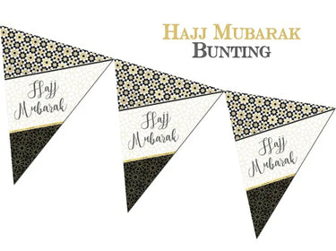 Hajj Mubarak Triangle Bunting - Zellige