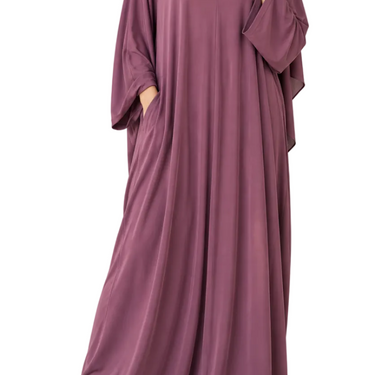 Plum Jersey Abaya