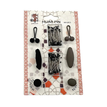 Black & Grey Hijab Pin Set