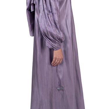 Embellished Organza Abaya - Lavender