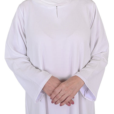 Summer Beach Abaya Dress - White