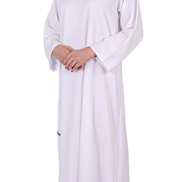 Summer Beach Abaya Dress - White