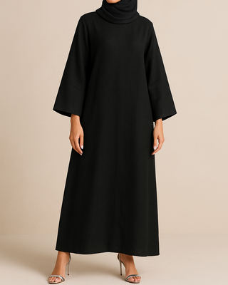 Black Premium Linen Abaya