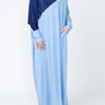 Blue Batwing Jersey Abaya