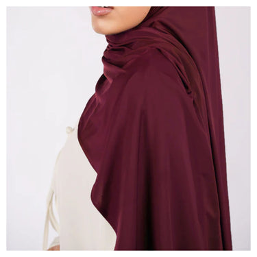 Burgundy Liquid Jersey Hijab
