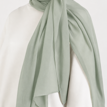Sage Single Stitched Modal Hijab & Cap Set