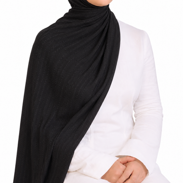 Black AirLite Stitch Hijab
