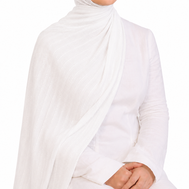 White AirLite Stitch Hijab