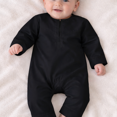 Black Baby Romper Omani Cotton Touch