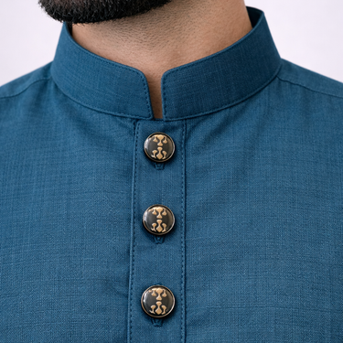 Teal - Men's Exclusive Shalwar Kameez Premium Blend Regular Fit