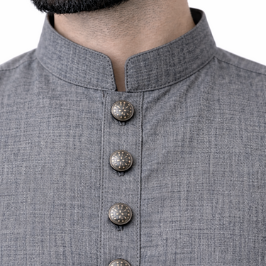 Grey - Men's Exclusive Shalwar Kameez Premium Blend Regular Fit