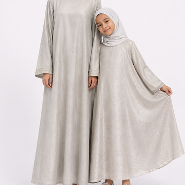 Stone Iridescent Hand Embellished Batwing Abaya