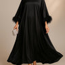 Classic Black Fairytale Feather Abaya
