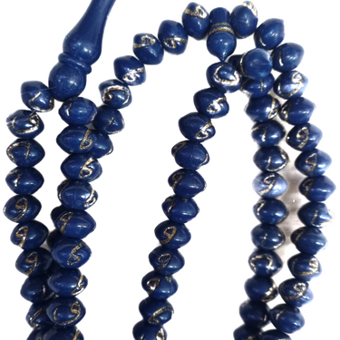 99 Beads Vav Shimmer Tasbih - Navy