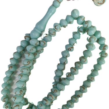 99 Beads Vav Shimmer Tasbih - Turquoise